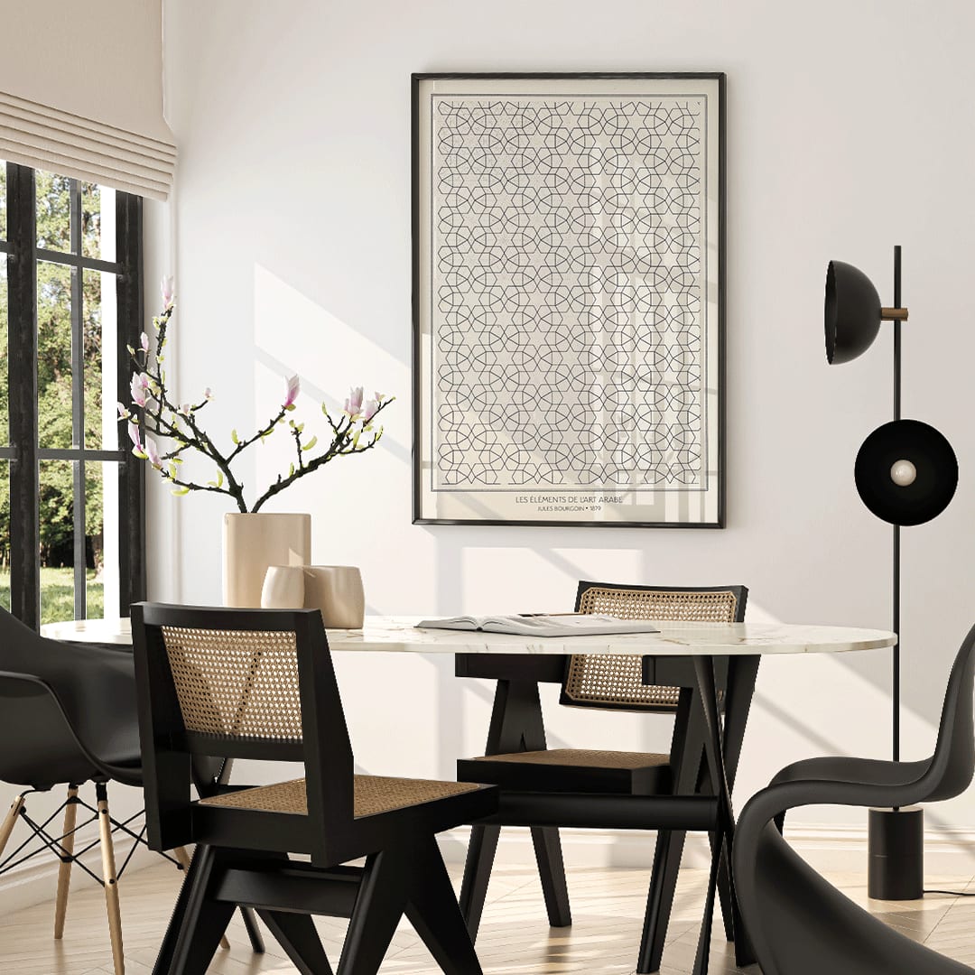 , framed and displayed in home decor