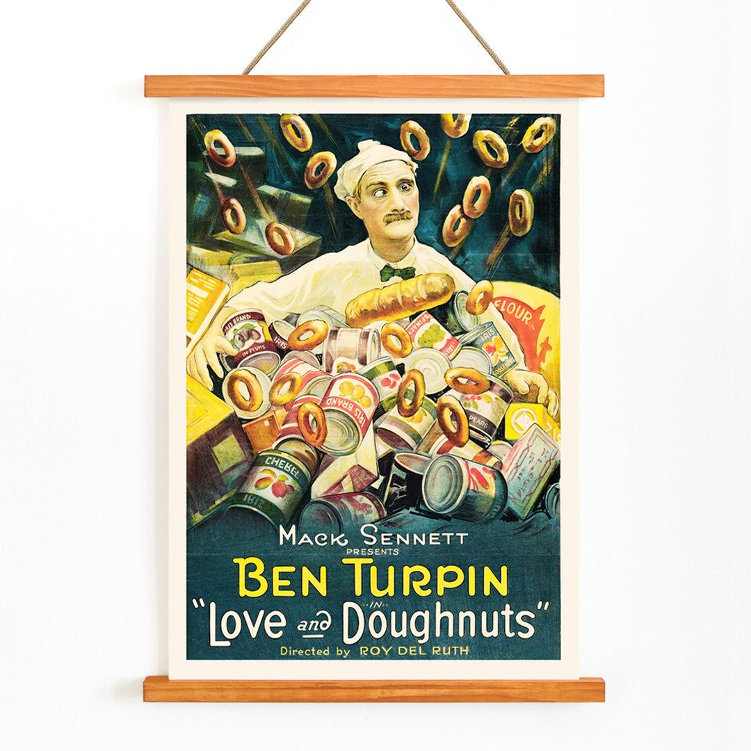 , with wooden magnetic frame on white background