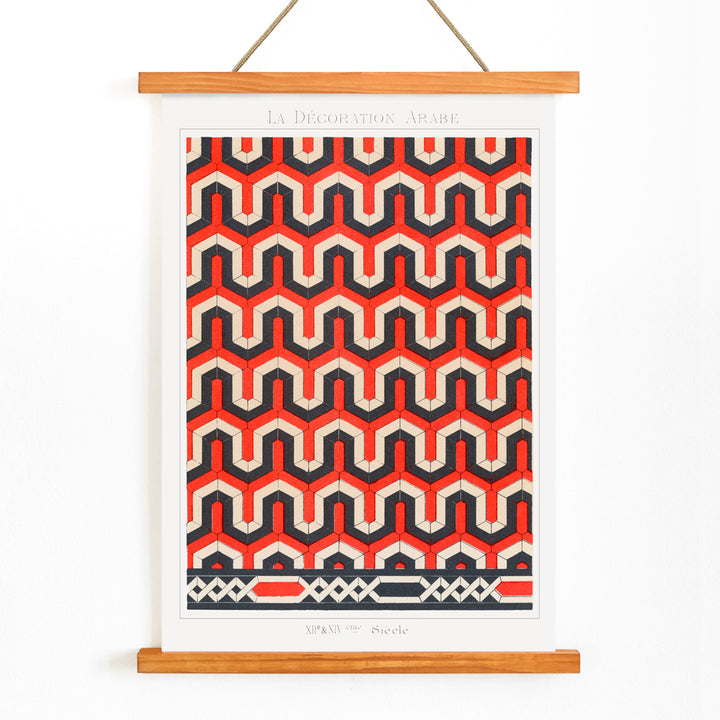, with wooden magnetic frame on white background