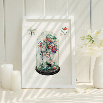 , framed and displayed in home decor