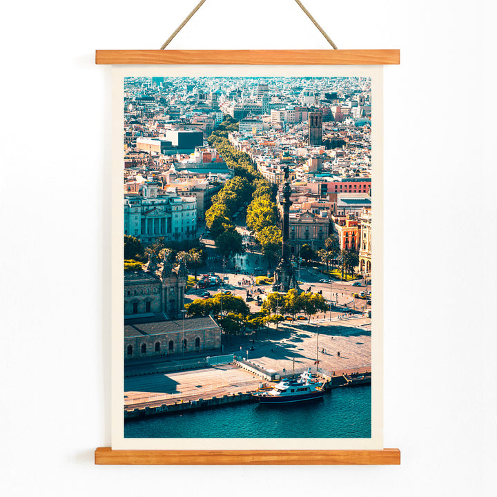 , with wooden magnetic frame on white background
