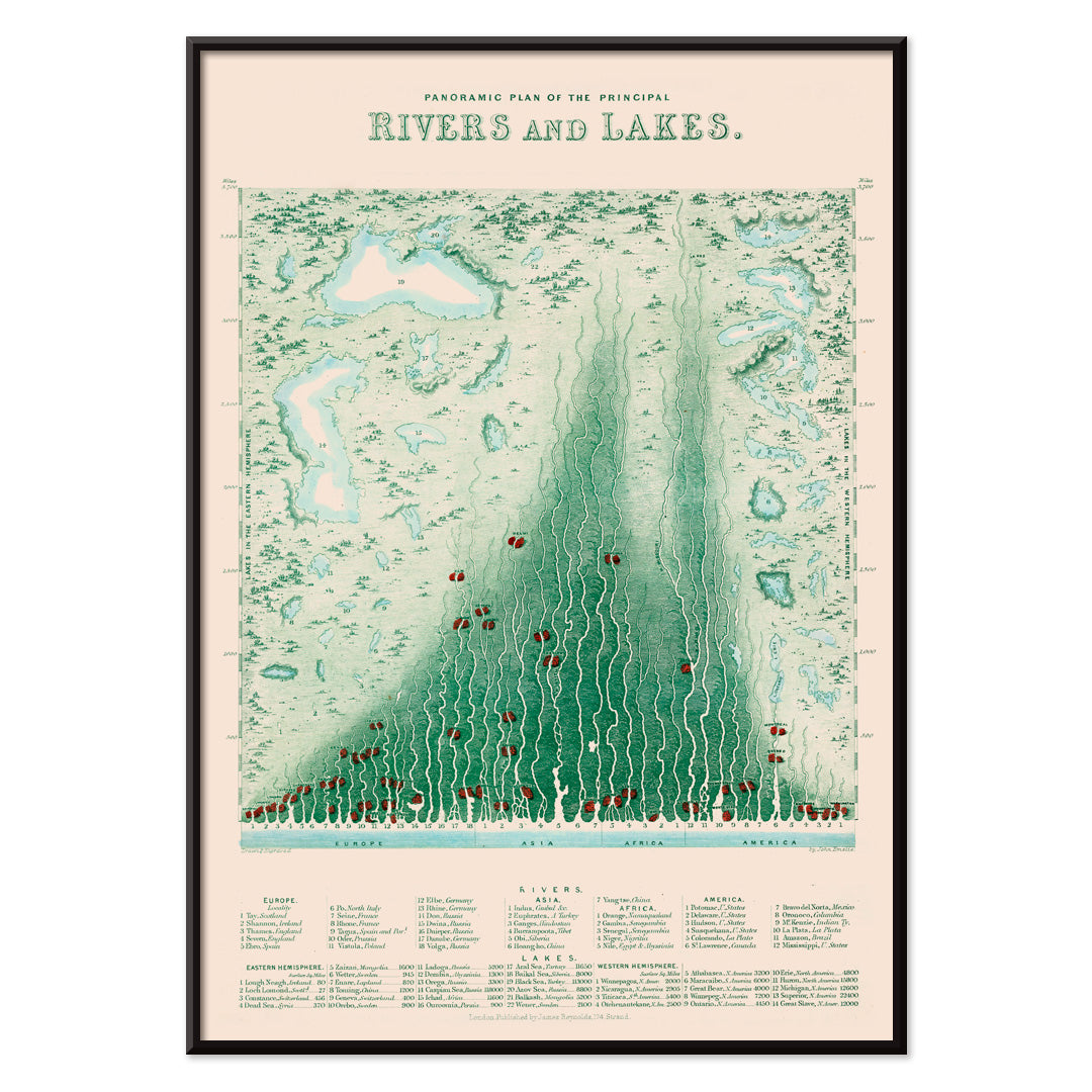 , with black aluminium frame on white background