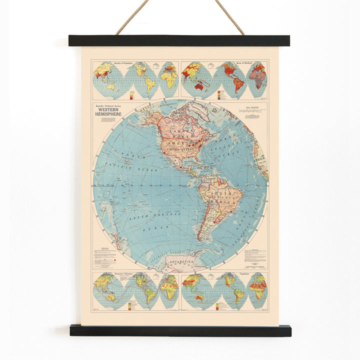 , with wooden magnetic frame on white background