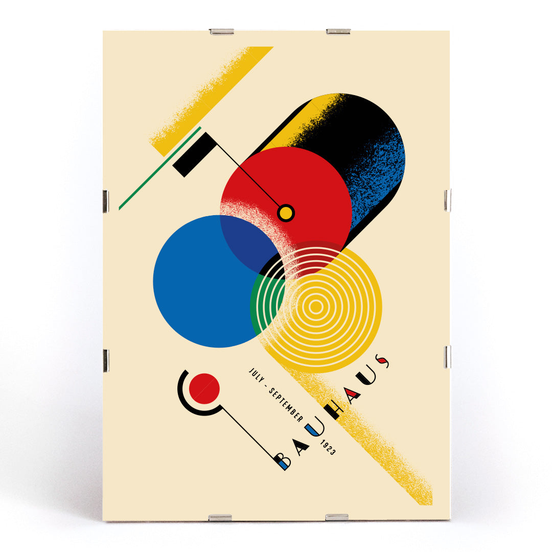 , framed and displayed in modern living room decor