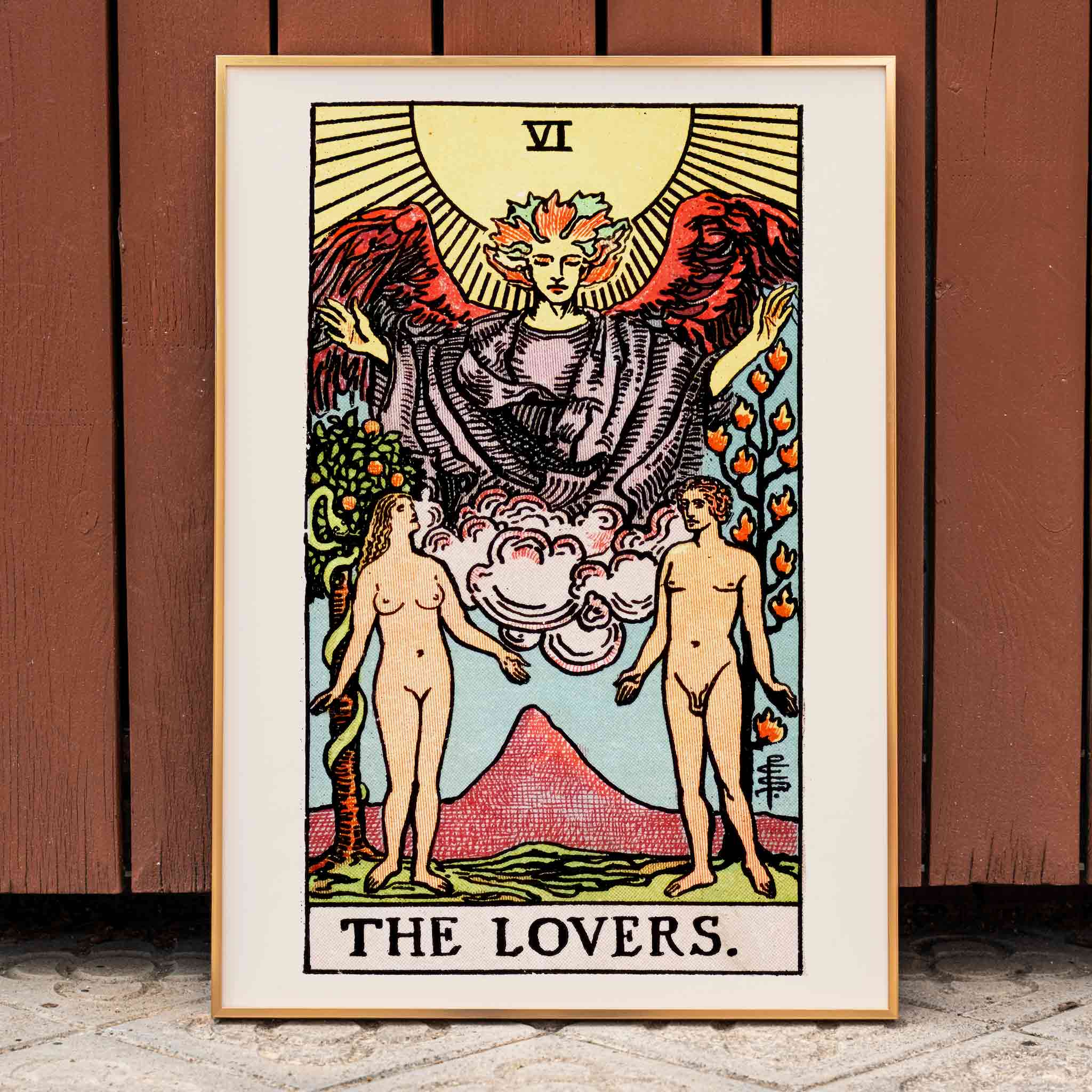 Poster | Tarot The Lovers Rider Waite Art | MORYARTY