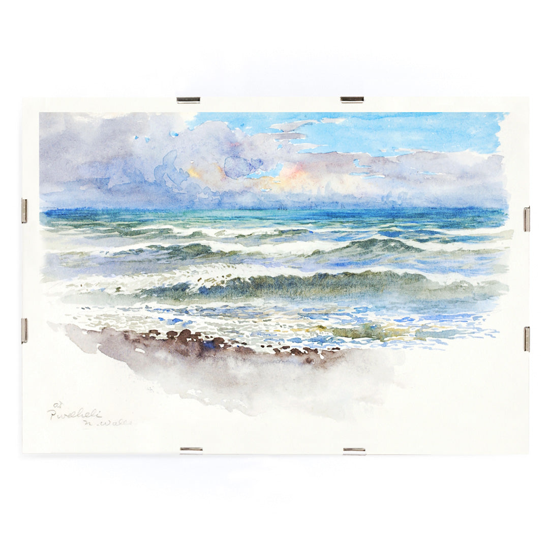 , framed and displayed in modern living room decor